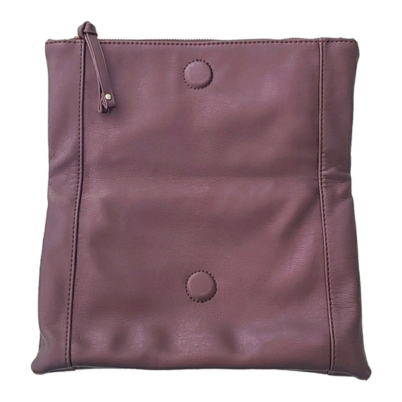 Sole Society Marlena faux leather clutch purse merlot ruby color vegan - Picture 2 of 6